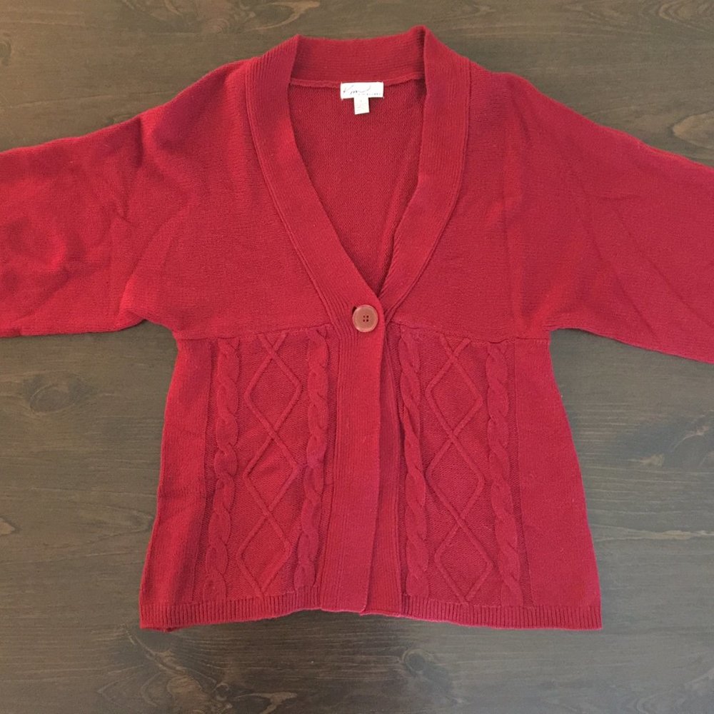 Kim Rogers Women's 3/4 Sleeve Cardigan Sweater